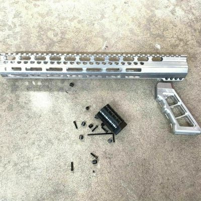 Raw Aluminum Handguard & Pistol Grip Combo