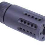 AR-15 MICRO SLIP OVER BARREL SHROUD WITH MULTI PORT MUZZLE BRAKE (ANODIZED BLACK)
