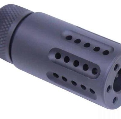 AR-15 MICRO SLIP OVER BARREL SHROUD WITH MULTI PORT MUZZLE BRAKE (ANODIZED BLACK)
