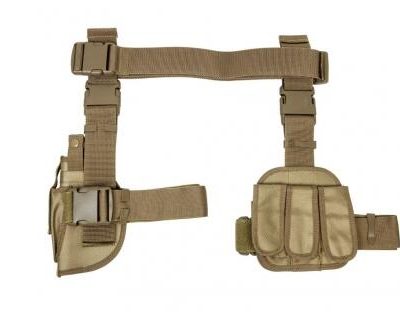 Drop Leg Holster & Mag Pouch X4 - Tan