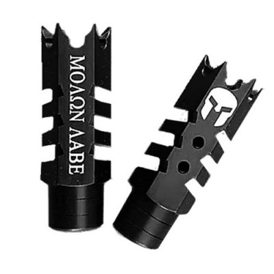 Shark Muzzle Brake .223/5.56/.22LR Engraved 1/2x28 Pitch - MOLON LABE HELMET 1