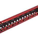 UTG PRO® M-LOK® AR15 15" Ultra Slim Rail, Black & Red 2-Tone