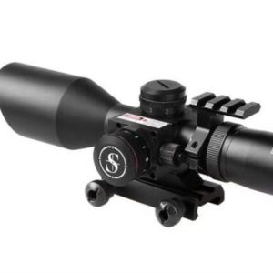 ST 2.5-10x40 Tactical Rifle Scope Combo R/G Mil-dot illuminated Green Laser with Red Dot Sight