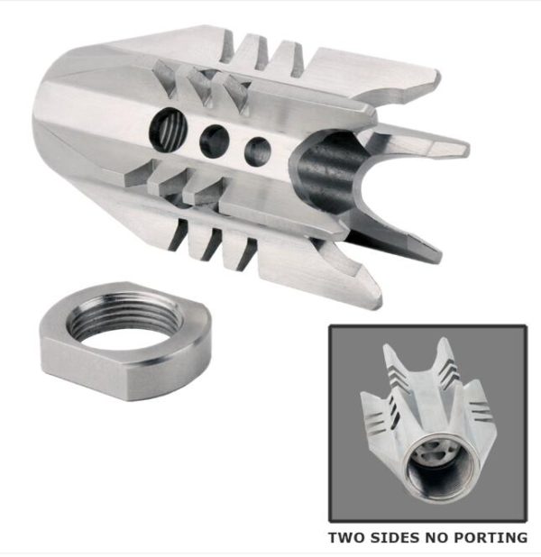 AR-15 Booster Flash Hider 1/2×28″ Thread Pitch – Stainless