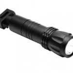 All Aluminum Construction 1 watt Bright LED 110 Lumens Peak Output Designed to fit on most Pistol, Rifle, or Shotgun Metal Trigger Guards Twist On/Off Design Uses 1 CR123A Lithium Type Battery (Included) Dimensions: 4.1" L x 1.0" W Weight: 2.3 oz. with Battery International orders will not include batteries.