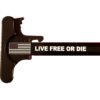 AR-15 Laser Engraved Charging Handle – LIVE FREE OR DIE with FLAG