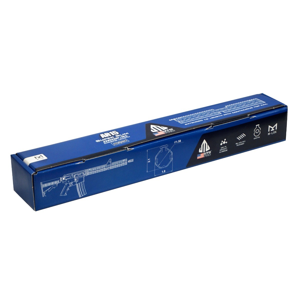 UTG PRO® AR-15 Super Slim M-LOK® 15" Drop-In Car. Length Rail - Image 8