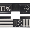 AR-15 Ejection Port Laser Engraved – 1776 FLAG/THREE PERCENTER