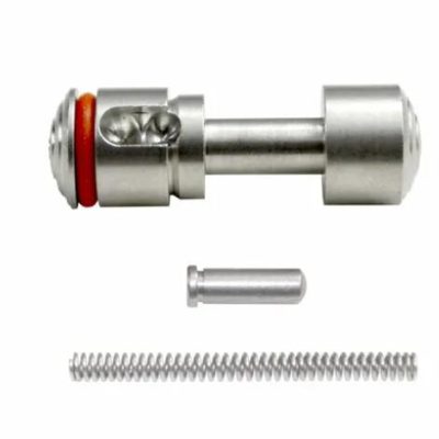 PUSH BUTTON SAFETY FOR 223/308 WITH PIN AND SPRING, STAINLESS STEEL