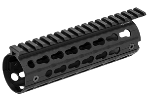 UTG PRO® AR15 Super Slim Keymod Carbine Length Drop-in Rail, Black