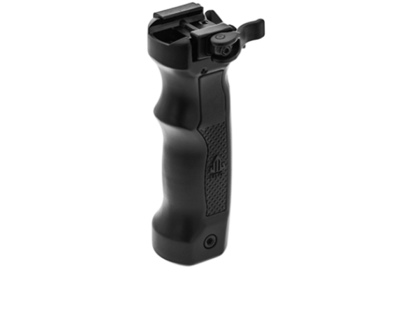 UTG® D Grip® with Ambi. Quick Release Deployable Bipod, Black