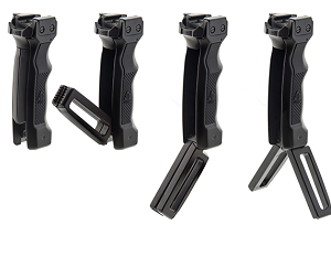 UTG® D Grip® with Ambi. Quick Release Deployable Bipod, Black