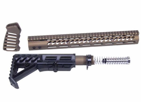 AR-15 ULTRALIGHT SERIES COMPLETE FURNITURE SET (BURNT BRONZE)
