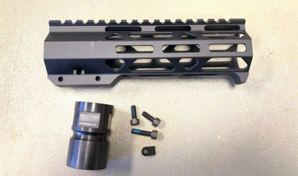 AR-15 4” M-lok Handguard -Handstop build in