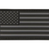 USA Flag Patch PVC Black