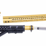GunTEC - AR-15 ULTRALIGHT SERIES COMPLETE FURNITURE SET (ANODIZED GOLD)