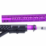 GunTEC - AR-15 ULTRALIGHT SERIES COMPLETE FURNITURE SET (ANODIZED PURPLE)