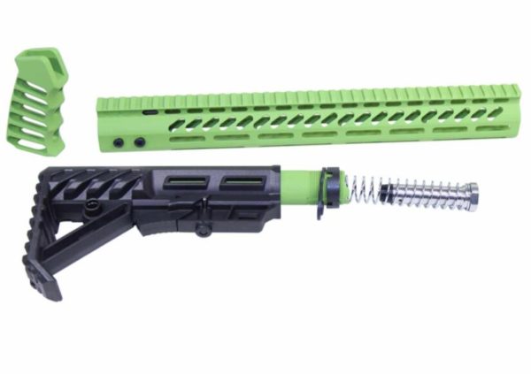 AR-15 ULTRALIGHT SERIES COMPLETE FURNITURE SET (ZOMBIE GREEN)