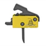 Rise Armament, Flat Super Sporting Trigger with Anti-Walk Pins, "Don't Tread On Me" Logo Edition
