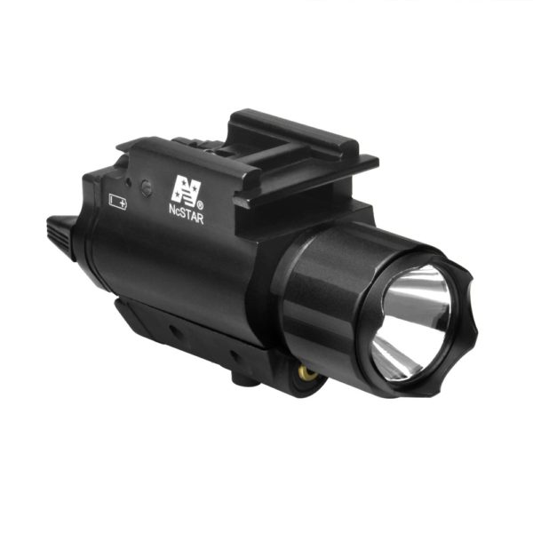NcSTAR 200 Lumen FlashLight & Green Laser - QR Mount