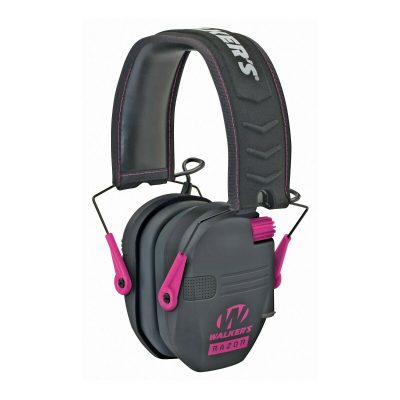 Walker's, Razor Slim, Electronic Earmuff, Black/Pink