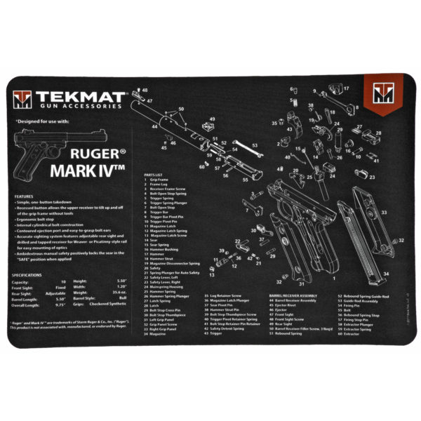 TekMat, Ruger Mark IV Mat, 11"x17"