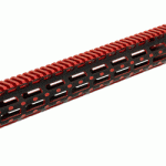 UTG PRO® M-LOK® AR-15 15" Super Slim Rail, Black & Red 2-Tone
