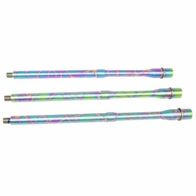 GunTEC - 16″ 5.56MM 1:7 TWIST M4 4150 BARREL (RAINBOW PVD COATED) (TIE DYE PATTERN)
