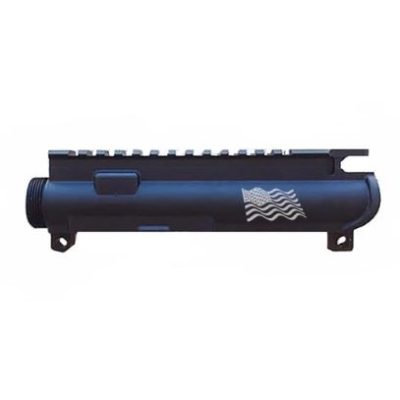 AR-15 UPPER RECEIVER ENGRAVED - US FLAG WAVING