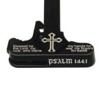AR-15 Laser Engraved Charging Handle – PSALM 144:1