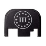 Glock Back Plate Laser Engraved - THREE PERCENTER