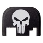 Glock Back Plate Laser Engraved - PUNISHER SKULL
