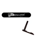 AR-15 Magazine Catch Laser Engraved - WAVING FLAG/EST. 1776