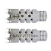 .223/5.56 1/2″X28 Shark Muzzle Brake Stainless Laser – ANCHOR NAVY VETERAN