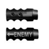 .223/5.56/.22LR Competition Muzzle Brake 1/2×28 Pitch Engraved – ENEMY ARROW FLAG