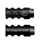 .223/5.56/.22LR Competition Muzzle Brake 1/2×28 Pitch Engraved - NO STEP ON SNEK