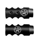 .223/5.56/.22LR Competition Muzzle Brake 1/2×28 Pitch Engraved - PUNISHER STAR