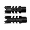 .223/5.56/.22LR Shark Muzzle Brake 1/2×28 Pitch Engraved – COME AND TAKE IT