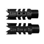 .223/5.56/.22LR Shark Muzzle Brake 1/2x28 Pitch Engraved - LIVE FREE OR DIE