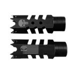 .223/5.56/.22LR Shark Muzzle Brake 1/2x28 Pitch Engraved - PUNISHER SKULL/PUNISHER FLAG