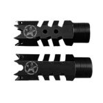 .223/5.56/.22LR Shark Muzzle Brake 1/2x28 Pitch Engraved - PUNISHER STAR