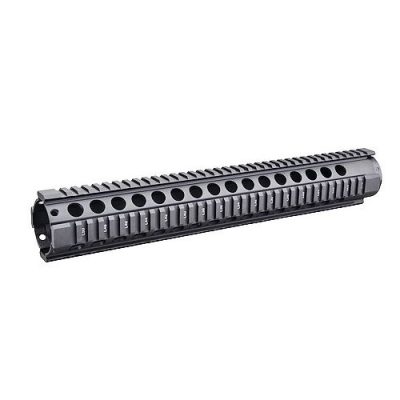 AR-15/M4 15" Free Float Rifle Length Quad Rail with Round Holes