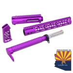GunTEC - AR-15 ULTRALIGHT SERIES COMPLETE FURNITURE SET W/ MATCHING UPPER RECEIVER - (ANODIZED PURPLE)