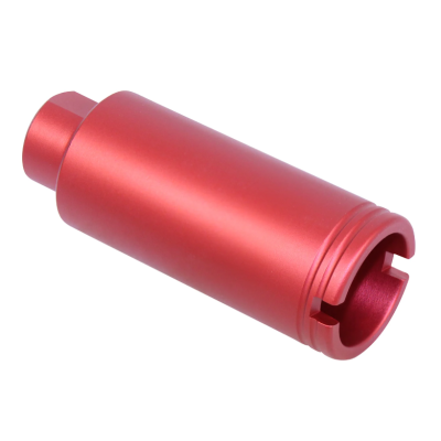 GunTEC - AR-15 Slim Line Cone Flash Can (Anodized Red Finish)