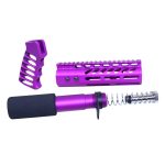 GunTEC - AR .308 PISTOL FURNITURE SET (ANODIZED PURPLE)