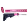 GunTEC: AR-15 “HONEYCOMB” SERIES COMPLETE FURNITURE SET (GEN 2) (ANODIZED ROSE)