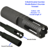 5/8×24 Double Function Muzzle Brake & Sound Forwarder for .308