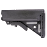 AR-15 Mil-Spec SopMod Adjustable Stock w/Battery Storage Compartments - BLACK