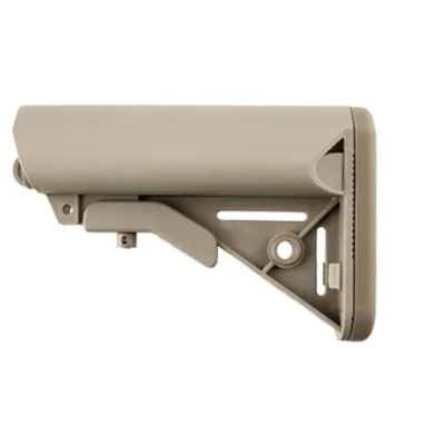 AR-15 Mil-Spec SopMod Adjustable Stock w/Battery Storage Compartments - FDE