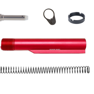 6-Position Mil-Spec Carbine Buffer Tube Kit - RED:
